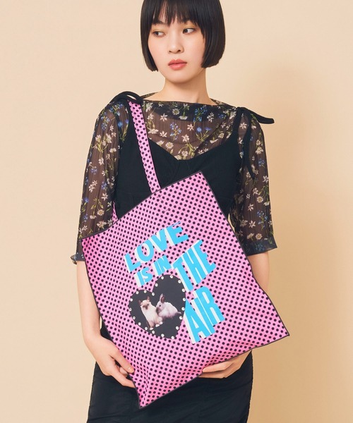 Casselini（キャセリーニ）の「Casselini(キャセリーニ)Team DOUBUTSUトート（トートバッグ・レディース・ベージュ/ブラック/ピンク・FREE）」の15枚目の写真
