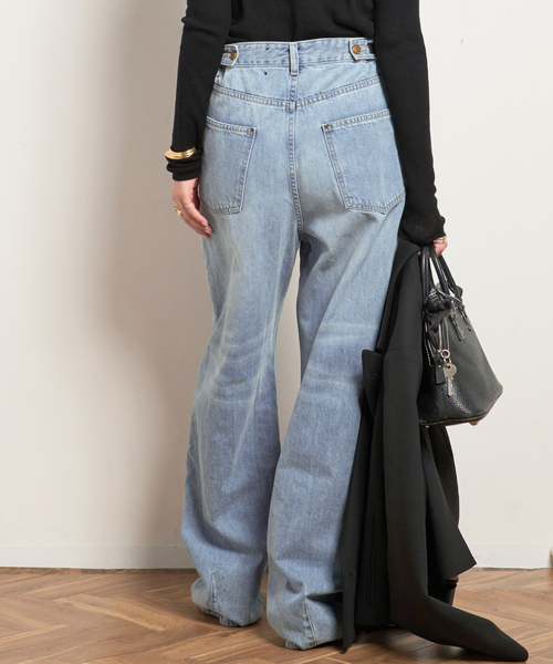 AP STUDIO（エーピーストゥディオ）の「【ADNYM ATELIER/アドニム アトリエ】HACK JEANS（デニムパンツ・レディース・ライトブルー・38/36）」の3枚目の写真