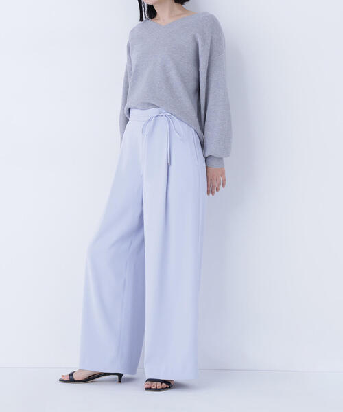 NATURAL BEAUTY BASIC（ナチュラルビューティーベーシック）の「◇ナローリボンイージーワイドパンツ（その他パンツ・レディース・ブラック/ブルー/ベージュ・P/S/MEDIUM/SMALL）」の18枚目の写真