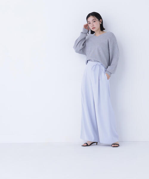 NATURAL BEAUTY BASIC（ナチュラルビューティーベーシック）の「◇ナローリボンイージーワイドパンツ（その他パンツ・レディース・ブラック/ブルー/ベージュ・P/S/MEDIUM/SMALL）」の20枚目の写真