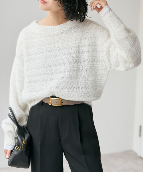 セール】ラメシャギーニットプルオーバー（ニット/セーター）｜Spick