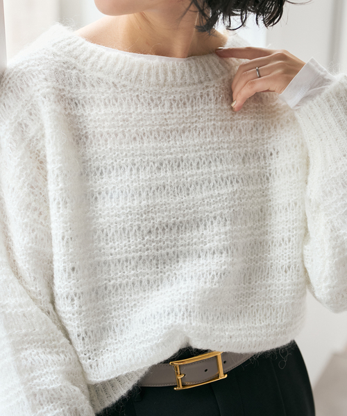 セール】ラメシャギーニットプルオーバー（ニット/セーター）｜Spick