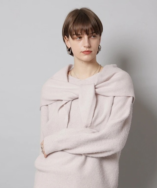 CADUNE（カデュネ）の「スカーフ付きニット（ニット/セーター）」 - WEAR