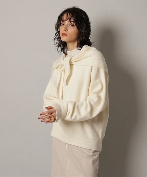CADUNE（カデュネ）の「スカーフ付きニット（ニット/セーター）」 - WEAR
