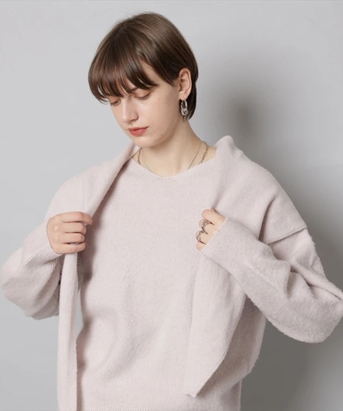CADUNE（カデュネ）の「スカーフ付きニット（ニット/セーター）」 - WEAR