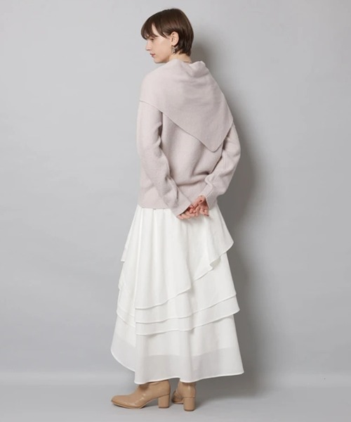 CADUNE（カデュネ）の「スカーフ付きニット（ニット/セーター）」 - WEAR