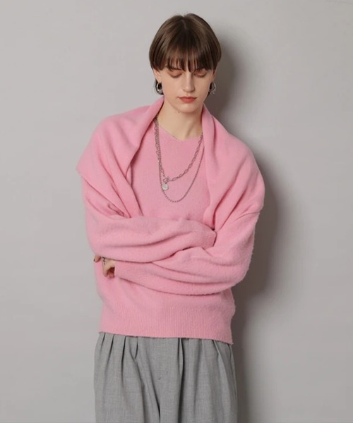 CADUNE（カデュネ）の「スカーフ付きニット（ニット/セーター）」 - WEAR