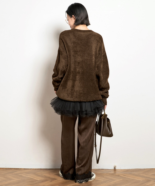 AP STUDIO(エーピーストゥディオ)の「【ARCHIVE STANCE/アーカイブスタンス】satin stripe easy Pants(その他パンツ・レディース・ブラック/ブラウン・FREE)」の15枚目の写真