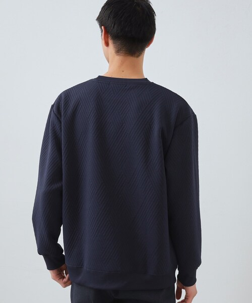 THE SHOP TK (ザ ショップ ティーケー )の「【大人の上品カジュアルに】ふくれキルトスウェット 軽量/洗濯機OK(スウェット・メンズ・ナチュラル/ホワイト系/ネイビー/サックスブルー・03/04/02)」の14枚目の写真
