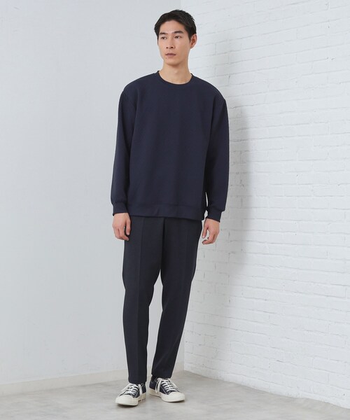 THE SHOP TK (ザ ショップ ティーケー )の「【大人の上品カジュアルに】ふくれキルトスウェット 軽量/洗濯機OK(スウェット・メンズ・ナチュラル/ホワイト系/ネイビー/サックスブルー・03/04/02)」の15枚目の写真