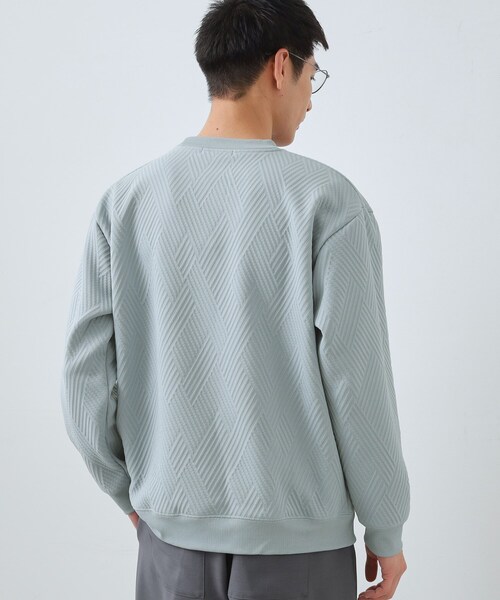 THE SHOP TK (ザ ショップ ティーケー )の「【大人の上品カジュアルに】ふくれキルトスウェット 軽量/洗濯機OK(スウェット・メンズ・ナチュラル/ホワイト系/ネイビー/サックスブルー・03/04/02)」の18枚目の写真