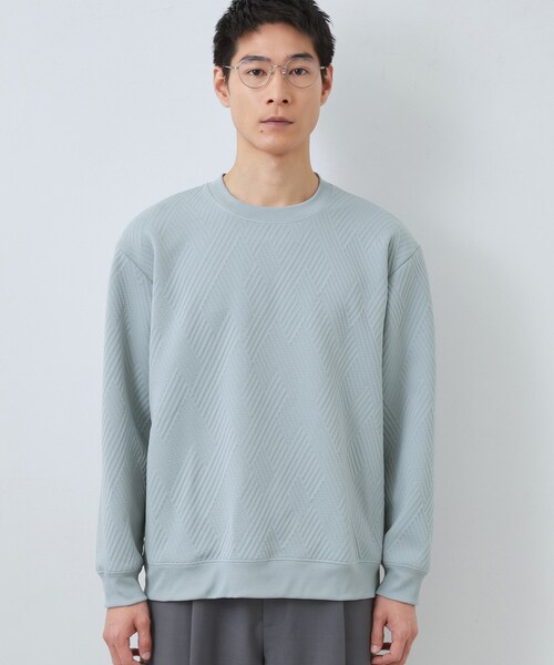 THE SHOP TK (ザ ショップ ティーケー )の「【大人の上品カジュアルに】ふくれキルトスウェット 軽量/洗濯機OK(スウェット・メンズ・ナチュラル/ホワイト系/ネイビー/サックスブルー・03/04/02)」の21枚目の写真