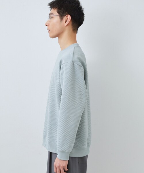 THE SHOP TK (ザ ショップ ティーケー )の「【大人の上品カジュアルに】ふくれキルトスウェット 軽量/洗濯機OK(スウェット・メンズ・ナチュラル/ホワイト系/ネイビー/サックスブルー・03/04/02)」の22枚目の写真