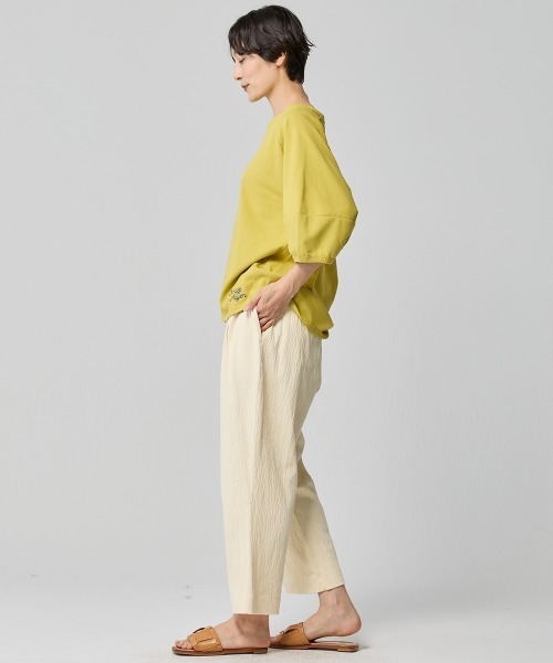 KRIFF MAYER Lady's Collection（クリフメイヤーレディースコレクション）の「楊柳カットソーイージーパンツ（その他パンツ・レディース・レンガ/ナチュラル/サックスブルー/ブラック・LARGE/MEDIUM）」の9枚目の写真
