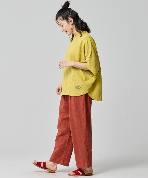 KRIFF MAYER Lady's Collection（クリフメイヤーレディースコレクション）の「楊柳カットソーイージーパンツ（その他パンツ・レディース・レンガ/ナチュラル/サックスブルー/ブラック・LARGE/MEDIUM）」の16枚目の写真