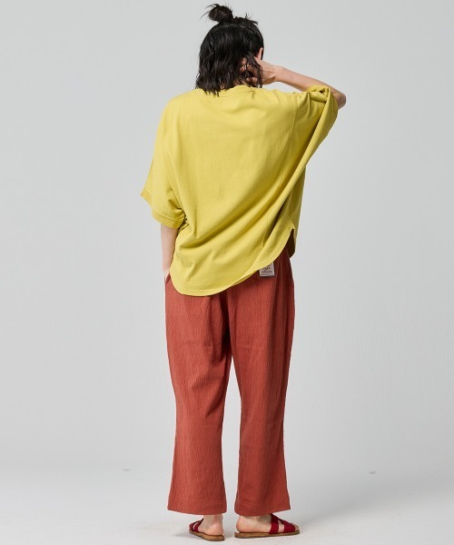 KRIFF MAYER Lady's Collection（クリフメイヤーレディースコレクション）の「楊柳カットソーイージーパンツ（その他パンツ・レディース・レンガ/ナチュラル/サックスブルー/ブラック・LARGE/MEDIUM）」の17枚目の写真