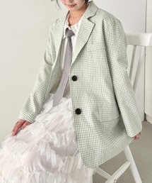 SOLLON.（ソルロン）の「ギンガムチェックテーラードジャケット（テーラードジャケット）」