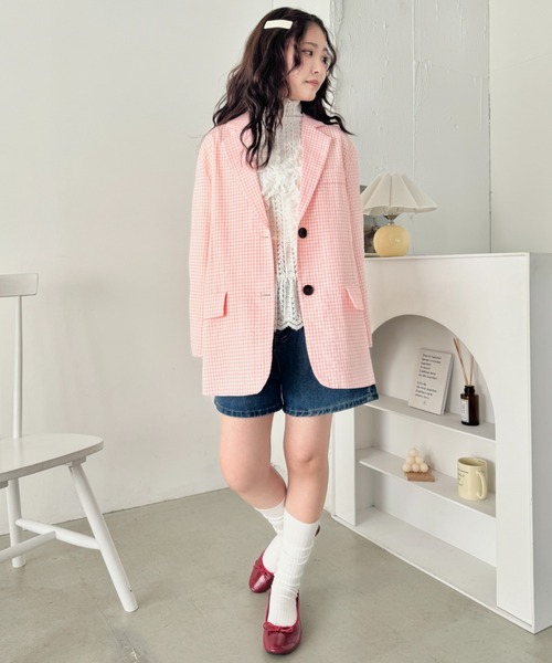 ギンガムチェックテーラードジャケット（テーラードジャケット