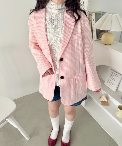 ギンガムチェックテーラードジャケット（テーラードジャケット