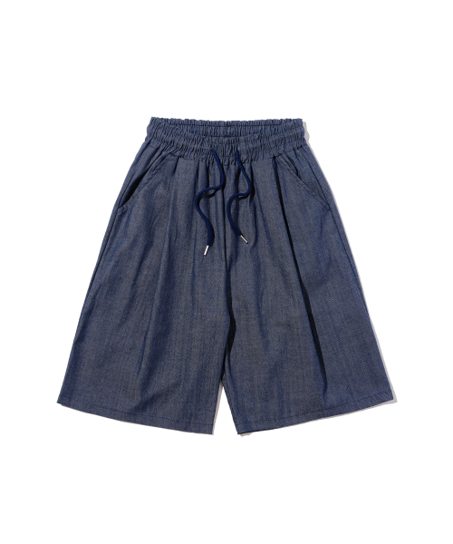 CARGOBROS(カーゴブロス)の「ツーピンタックリネンバミューダパンツ(ブルー)(その他パンツ・メンズ・その他・FREE)」の1枚目の写真