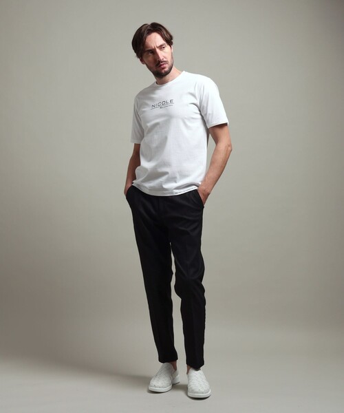 HIDEAWAYS NICOLE(ハイダウェイニコル)の「【HIDEAWAYS BLACK】激シルケットVネック半袖Tシャツ(Tシャツ/カットソー・メンズ・ブラック/オフホワイト/ネイビー・XX-LARGE/X-LARGE/LARGE/MEDIUM)」の4枚目の写真