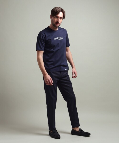 HIDEAWAYS NICOLE(ハイダウェイニコル)の「【HIDEAWAYS BLACK】激シルケットVネック半袖Tシャツ(Tシャツ/カットソー・メンズ・ブラック/オフホワイト/ネイビー・XX-LARGE/X-LARGE/LARGE/MEDIUM)」の6枚目の写真