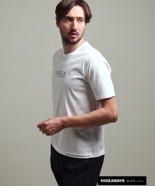 HIDEAWAYS BLACK】激シルケットVネック半袖Tシャツ（Tシャツ