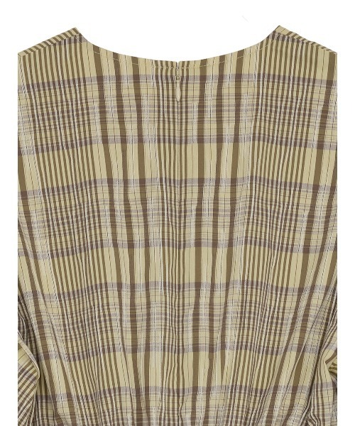 Ameri(アメリ)の「BALLOON SLEEVE CHECK DRESS(ワンピース・レディース・アイボリー/イエロー・SMALL/MEDIUM)」の20枚目の写真