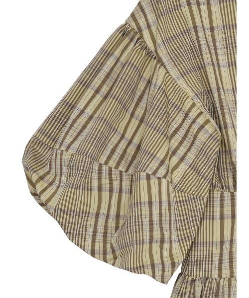 Ameri(アメリ)の「BALLOON SLEEVE CHECK DRESS(ワンピース・レディース・アイボリー/イエロー・SMALL/MEDIUM)」の21枚目の写真