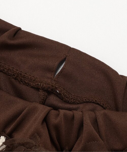 BREEZE（ブリーズ）の「ハート総柄 刺繍チュールスカート_ジュニア対応（スカート・キッズ・アイボリー/ブラウン・140/120/100/90）」の17枚目の写真