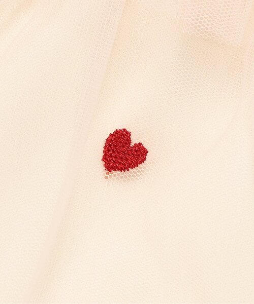 BREEZE（ブリーズ）の「ハート総柄 刺繍チュールスカート_ジュニア対応（スカート・キッズ・アイボリー/ブラウン・140/120/100/90）」の18枚目の写真