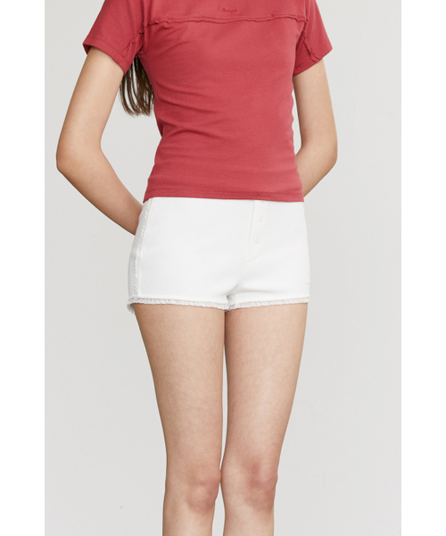 LACE BRIEF SHORTS (IVORY)