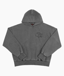 LOGO APPLIQUE HOODIE PIGMENT CHARCOAL