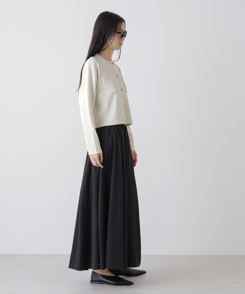 NANO universe（ナノユニバース）の「洗濯機洗可UVカット総針ニットカーディガン（カーディガン/ボレロ・レディース・ホワイト/ブルー/ネイビー・FREE）」の9枚目の写真