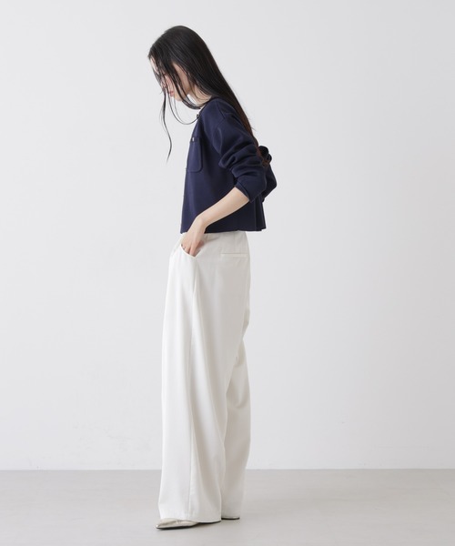 NANO universe（ナノユニバース）の「洗濯機洗可UVカット総針ニットカーディガン（カーディガン/ボレロ・レディース・ホワイト/ブルー/ネイビー・FREE）」の22枚目の写真