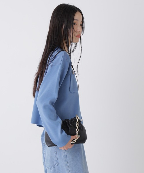 NANO universe（ナノユニバース）の「洗濯機洗可UVカット総針ニットカーディガン（カーディガン/ボレロ・レディース・ホワイト/ブルー/ネイビー・FREE）」の12枚目の写真