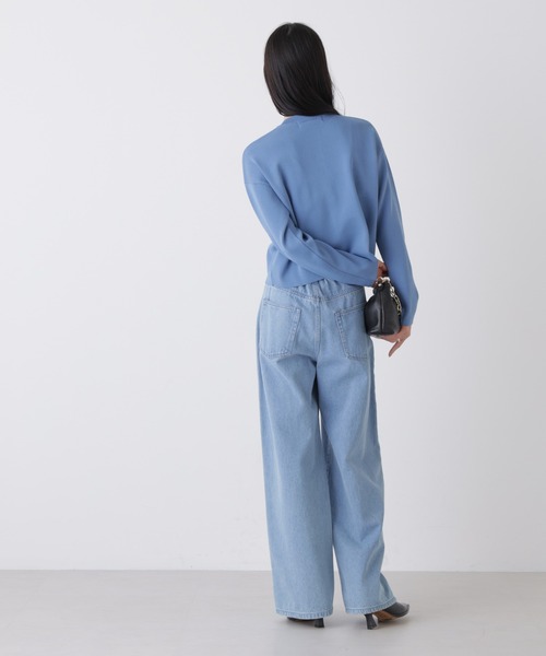 NANO universe（ナノユニバース）の「洗濯機洗可UVカット総針ニットカーディガン（カーディガン/ボレロ・レディース・ホワイト/ブルー/ネイビー・FREE）」の16枚目の写真