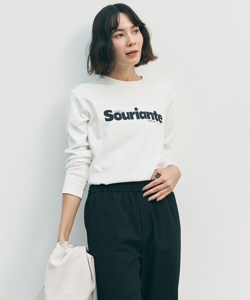 UNFILO(アンフィーロ)の「コットンスムース グラフィックT(Tシャツ/カットソー・レディース・ピンク系/グレー系3/ホワイト系2/ホワイト系/グレー系1/ホワイト系1・X-LARGE)」の2枚目の写真
