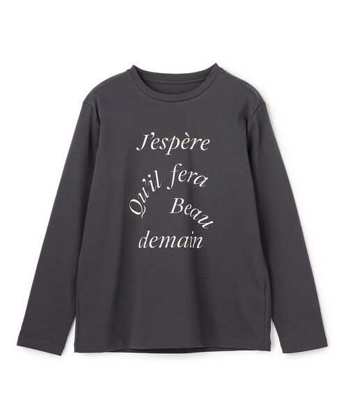 UNFILO(アンフィーロ)の「コットンスムース グラフィックT(Tシャツ/カットソー・レディース・ピンク系/グレー系3/ホワイト系2/ホワイト系/グレー系1/ホワイト系1・X-LARGE)」の5枚目の写真