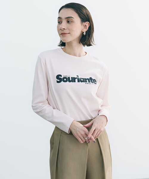 UNFILO(アンフィーロ)の「コットンスムース グラフィックT(Tシャツ/カットソー・レディース・ピンク系/グレー系3/ホワイト系2/ホワイト系/グレー系1/ホワイト系1・X-LARGE)」の6枚目の写真