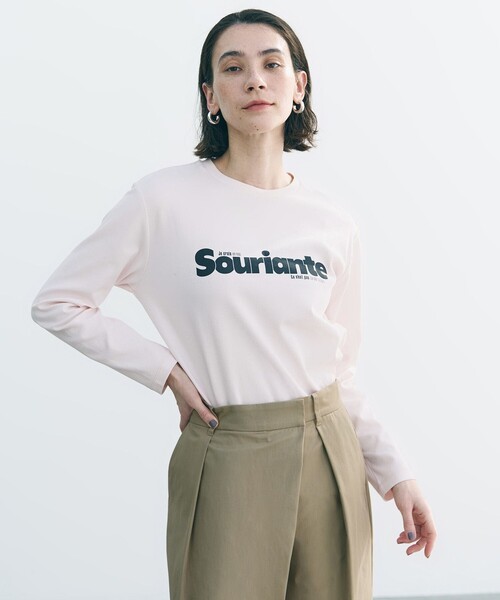 UNFILO(アンフィーロ)の「コットンスムース グラフィックT(Tシャツ/カットソー・レディース・ピンク系/グレー系3/ホワイト系2/ホワイト系/グレー系1/ホワイト系1・X-LARGE)」の7枚目の写真