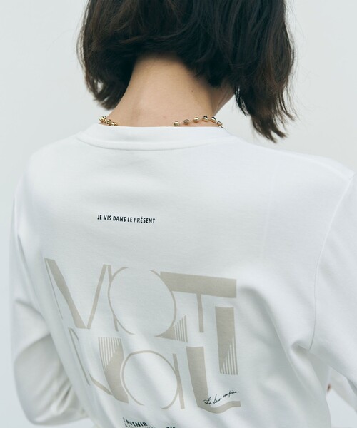 UNFILO(アンフィーロ)の「コットンスムース グラフィックT(Tシャツ/カットソー・レディース・ピンク系/グレー系3/ホワイト系2/ホワイト系/グレー系1/ホワイト系1・X-LARGE)」の16枚目の写真