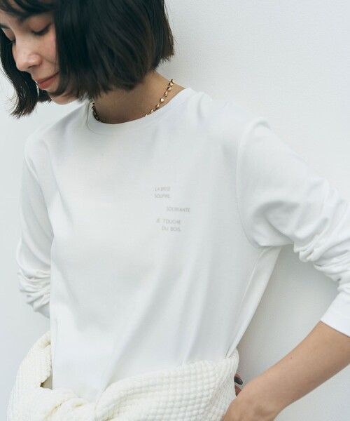 UNFILO(アンフィーロ)の「コットンスムース グラフィックT(Tシャツ/カットソー・レディース・ピンク系/グレー系3/ホワイト系2/ホワイト系/グレー系1/ホワイト系1・X-LARGE)」の17枚目の写真
