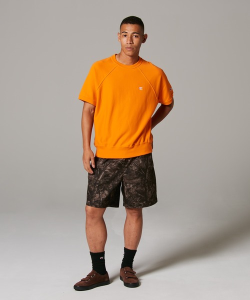 Champion(チャンピオン)の「【Champion/チャンピオン】メンズ メンズカジュアル リバースウィーブ(R) ショートスリーブスウェットシャツ(Tシャツ/カットソー・メンズ・ライトイエロー/ライトピンク/ライトオレンジ系・X-LARGE/LARGE/MEDIUM)」の9枚目の写真