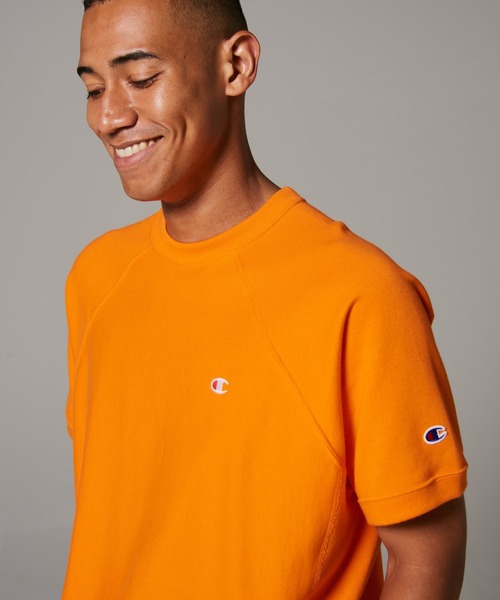 Champion(チャンピオン)の「【Champion/チャンピオン】メンズ メンズカジュアル リバースウィーブ(R) ショートスリーブスウェットシャツ(Tシャツ/カットソー・メンズ・ライトイエロー/ライトピンク/ライトオレンジ系・X-LARGE/LARGE/MEDIUM)」の4枚目の写真
