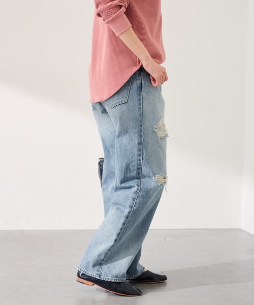 FRAMeWORK（フレームワーク）の「JOHNBULL/ジョンブル Hwデニムワイドストレートパンツ（デニムパンツ・レディース・ブルー系その他・LARGE/MEDIUM/SMALL）」の7枚目の写真