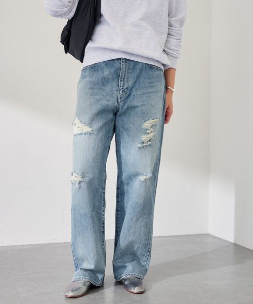 FRAMeWORK（フレームワーク）の「JOHNBULL/ジョンブル Hwデニムワイドストレートパンツ（デニムパンツ・レディース・ブルー系その他・LARGE/MEDIUM/SMALL）」の15枚目の写真