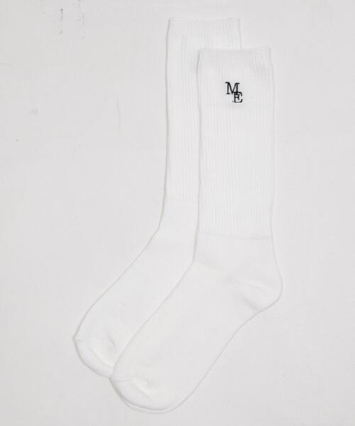WEGO(ウィゴー)の「WEGO/刺繍ロゴローゲージゆるリブソックス(ソックス/靴下・レディース・ホワイト/ライトグレー/ブラック・23-25cm)」の13枚目の写真