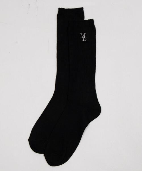 WEGO(ウィゴー)の「WEGO/刺繍ロゴローゲージゆるリブソックス(ソックス/靴下・レディース・ホワイト/ライトグレー/ブラック・23-25cm)」の14枚目の写真
