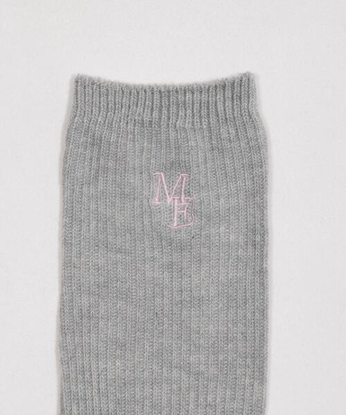 WEGO(ウィゴー)の「WEGO/刺繍ロゴローゲージゆるリブソックス(ソックス/靴下・レディース・ホワイト/ライトグレー/ブラック・23-25cm)」の19枚目の写真